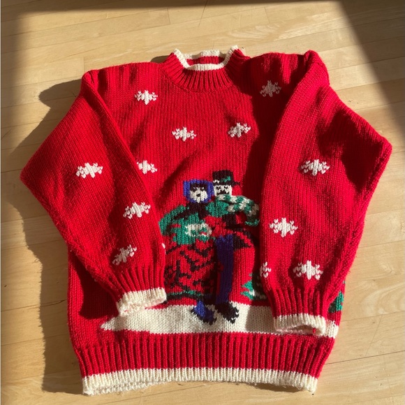 VINTAGE Christmas Knit Sweater - Picture 1 of 4